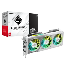 ASRock Radeon RX 9070 XT Steel Legend White 16GB GDDR6 Graphics Card